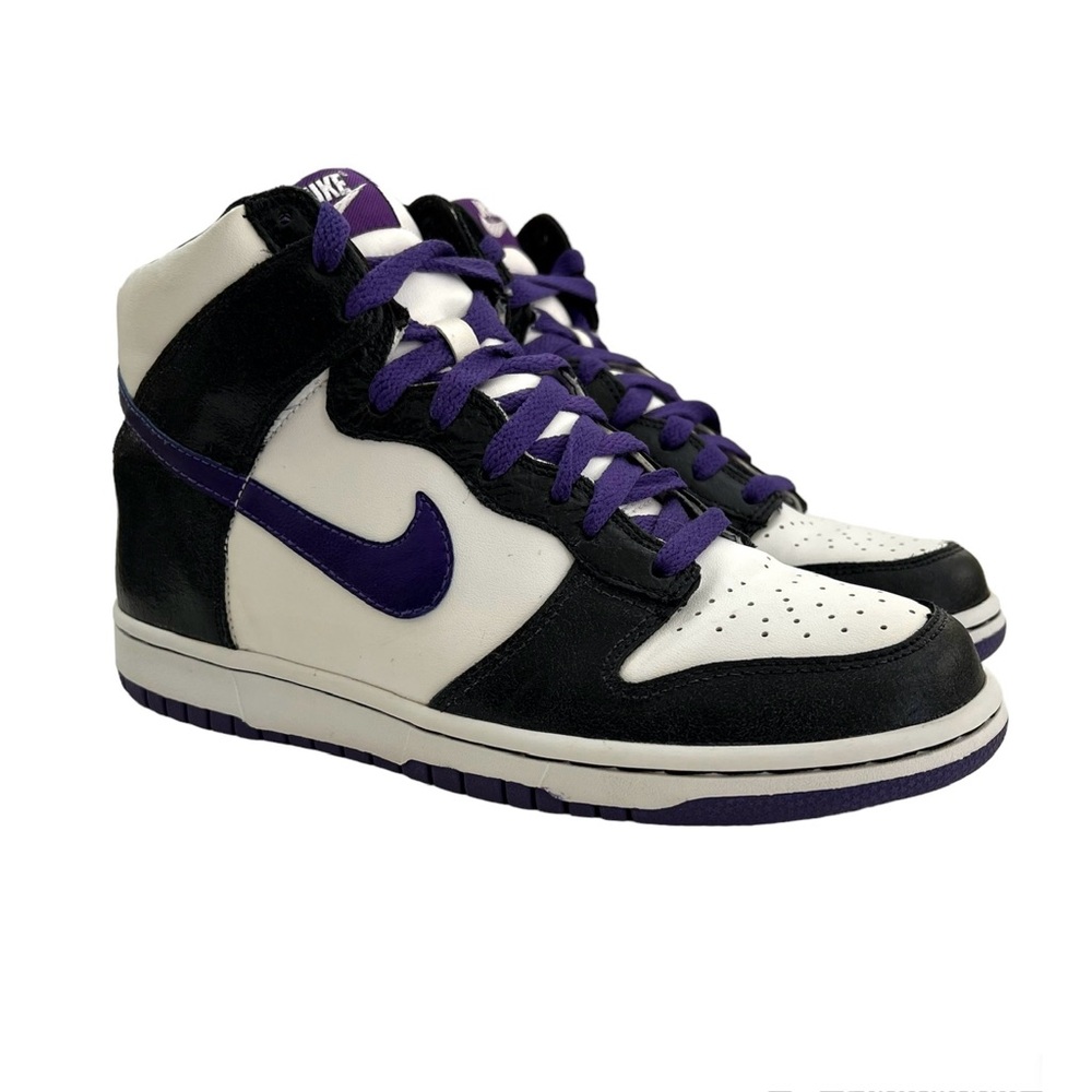 Nike Dunk High White Varsity Purple GS Sz 6.5Y Women's Sz 8